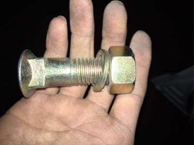 Bolt and nut for blade